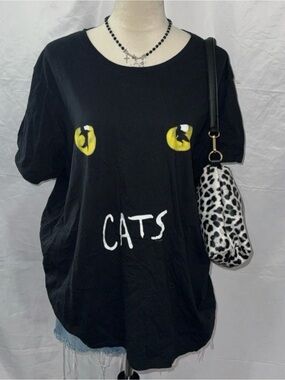 CATS broadway musical black t shirt large